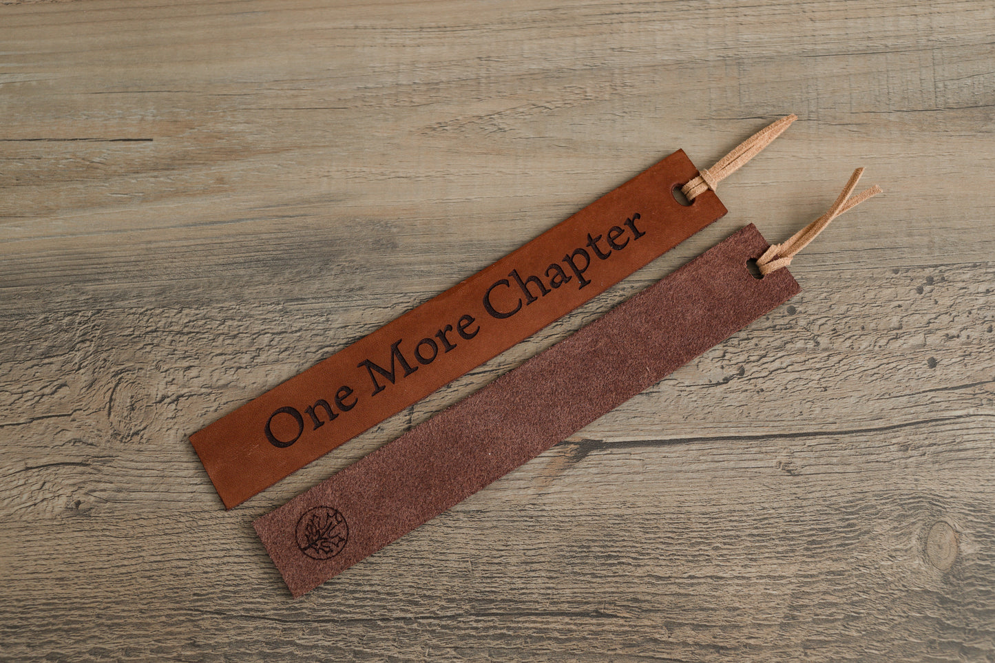 One More Chapter - Leather Bookmark