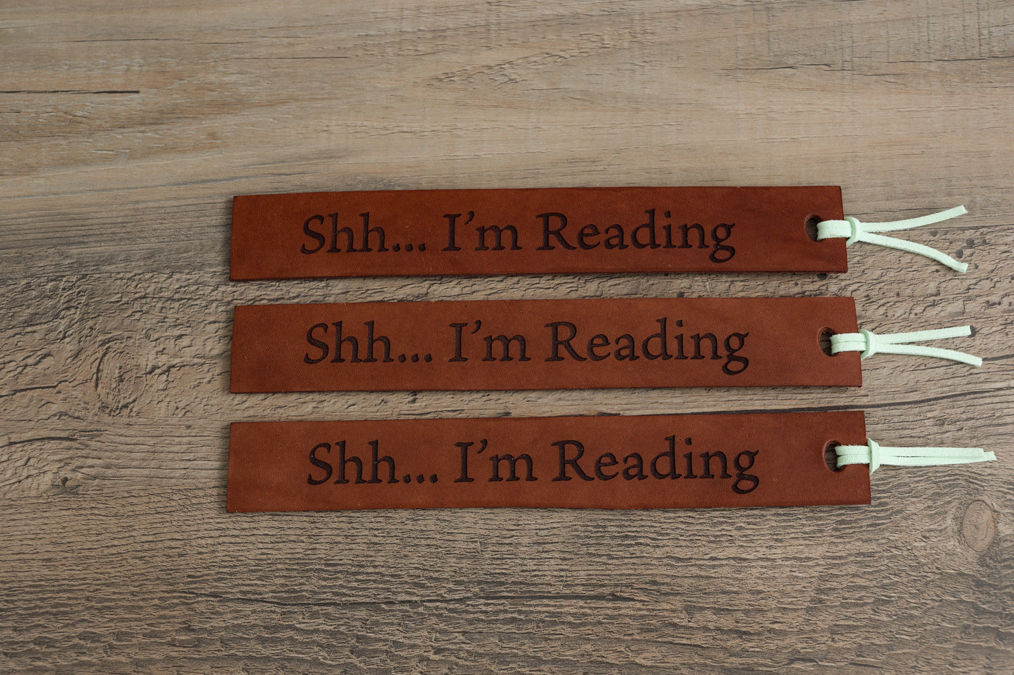 Shh... I'm Reading - Leather Bookmark