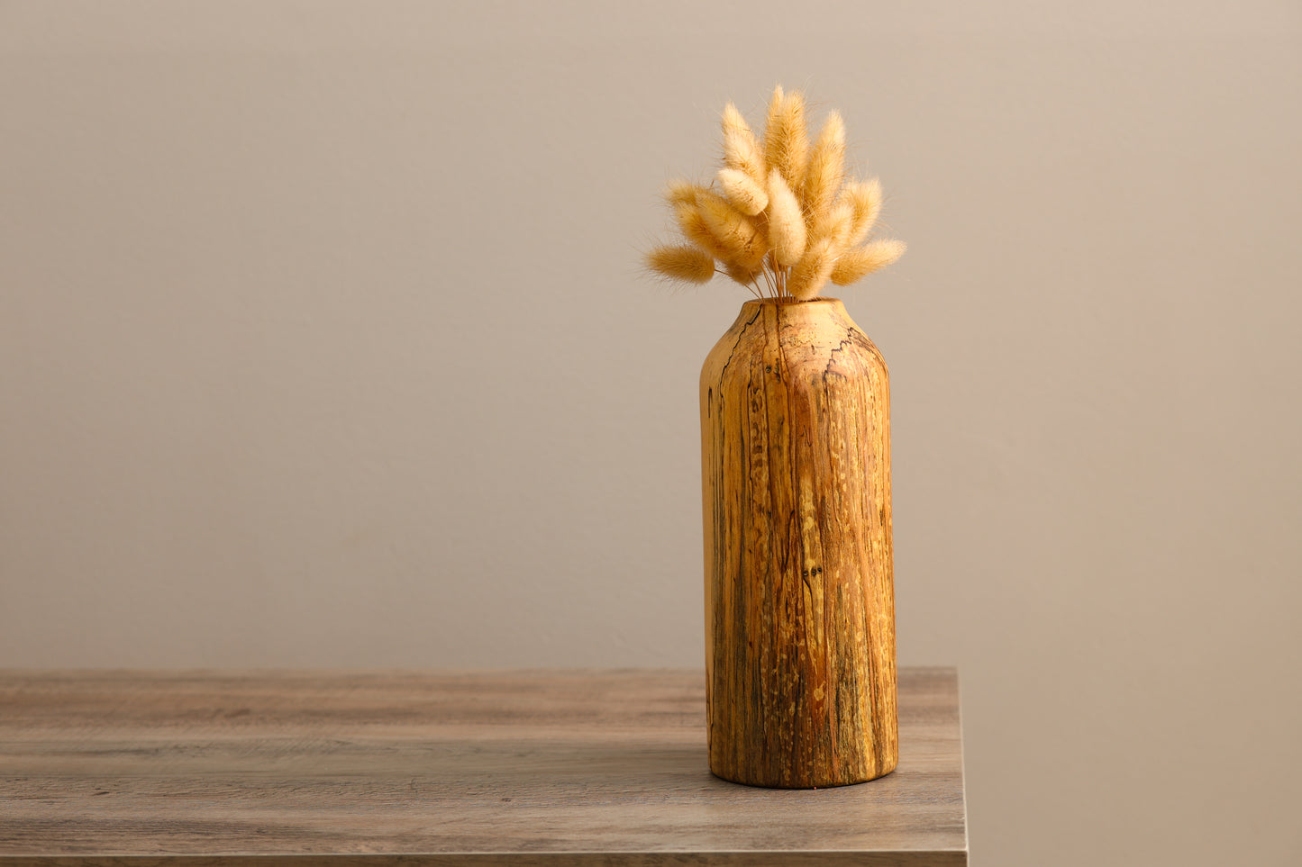 Tall Spalted Maple Dry Floral Vase #3