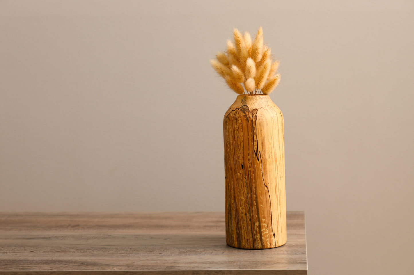 Tall Spalted Maple Dry Floral Vase #3