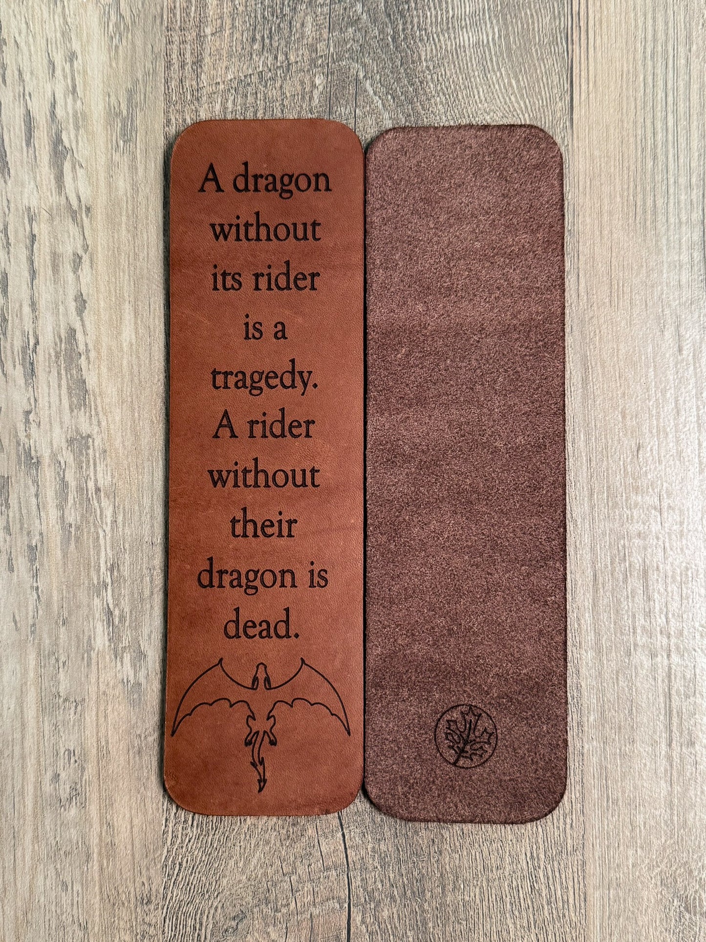 A Dragon Without Its Rider - Leather Bookmark (FW)