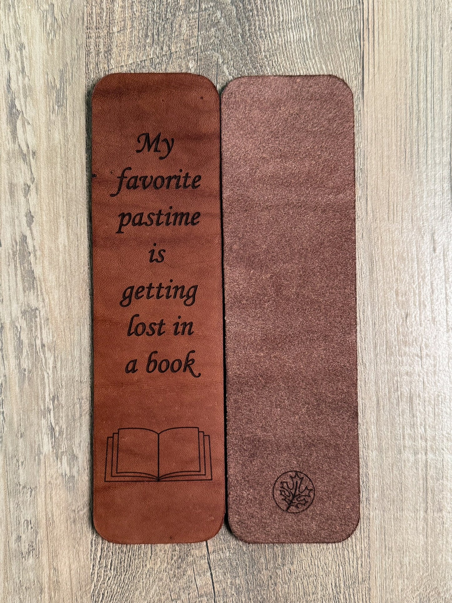 My Favorite Pastime - Leather Bookmark