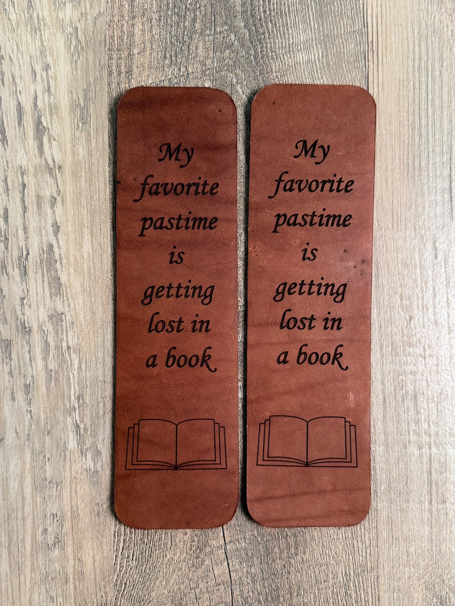 My Favorite Pastime - Leather Bookmark