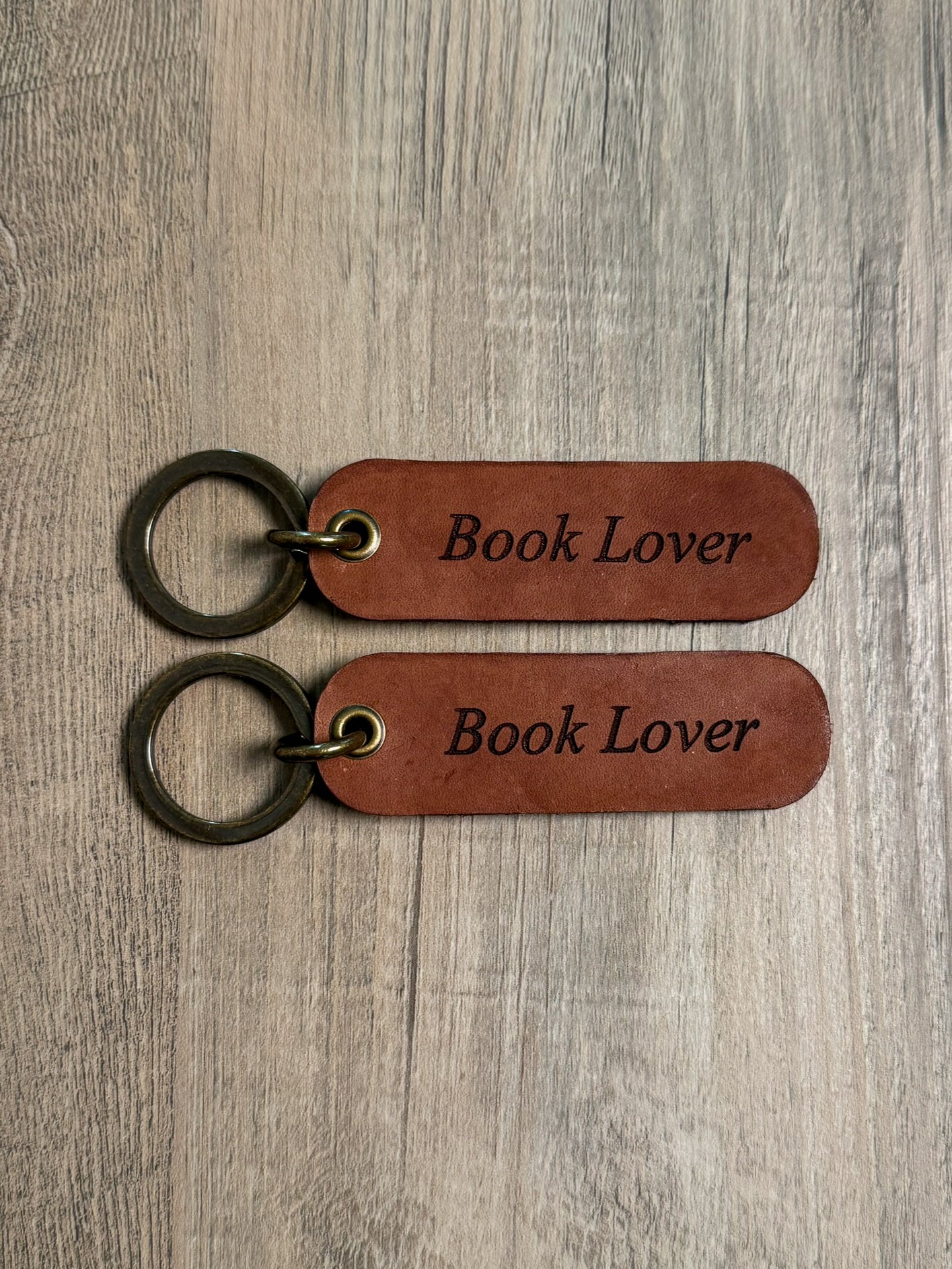 Book Lover - Leather Keychain