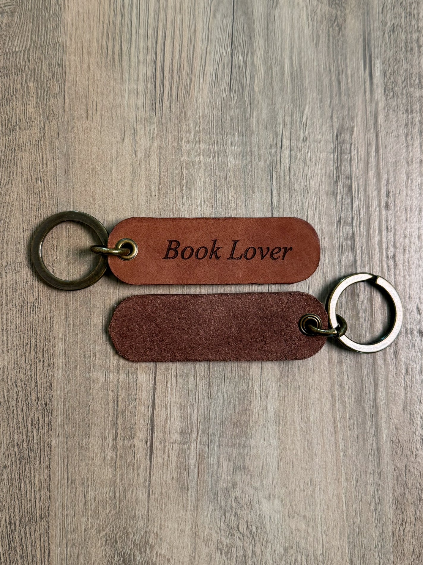 Book Lover - Leather Keychain