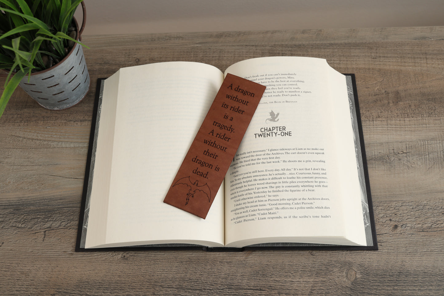 A Dragon Without Its Rider - Leather Bookmark