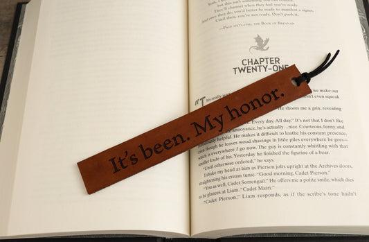 It's Been My Honor - Leather Bookmark