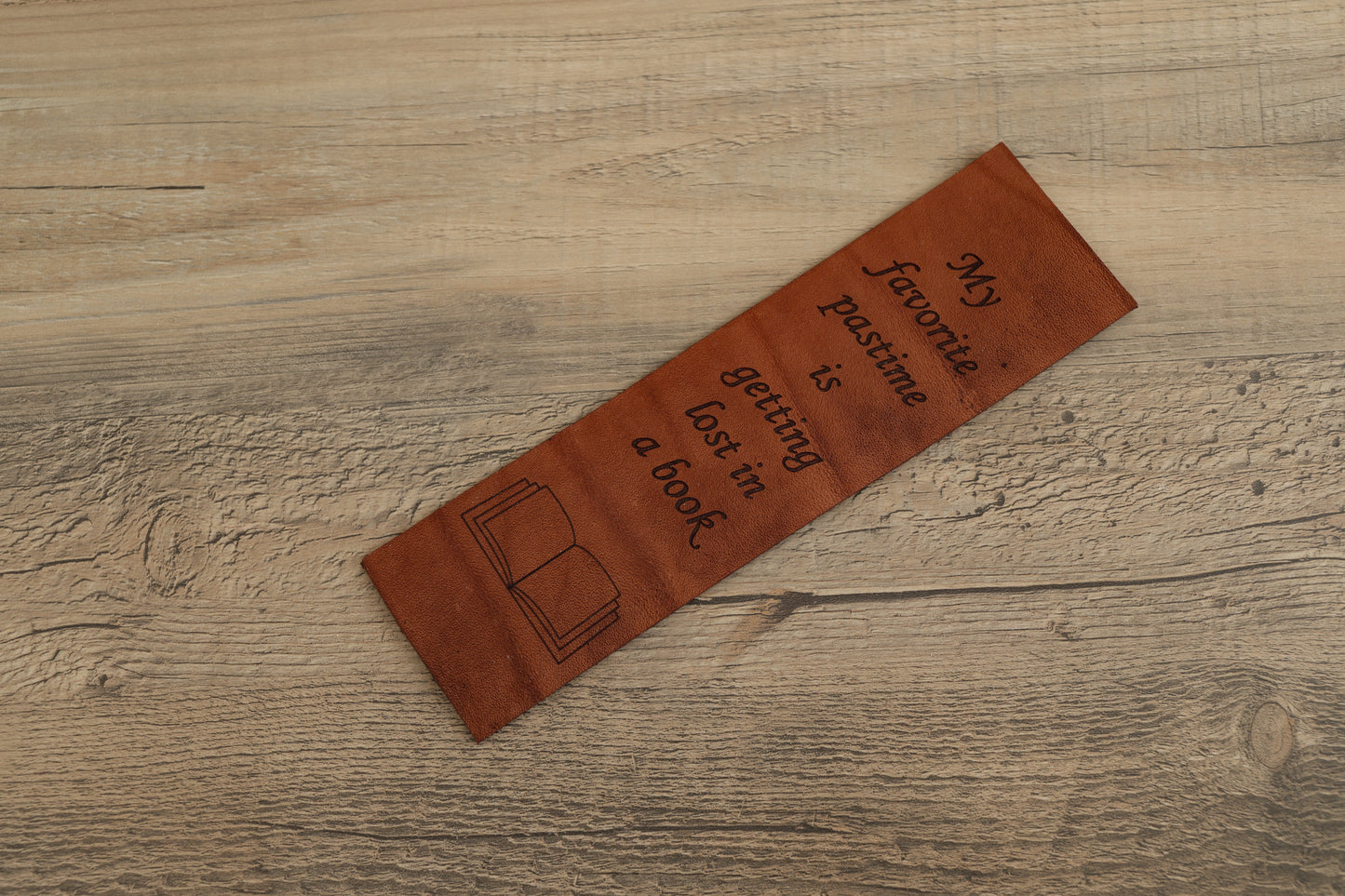 My Favorite Pastime - Leather Bookmark