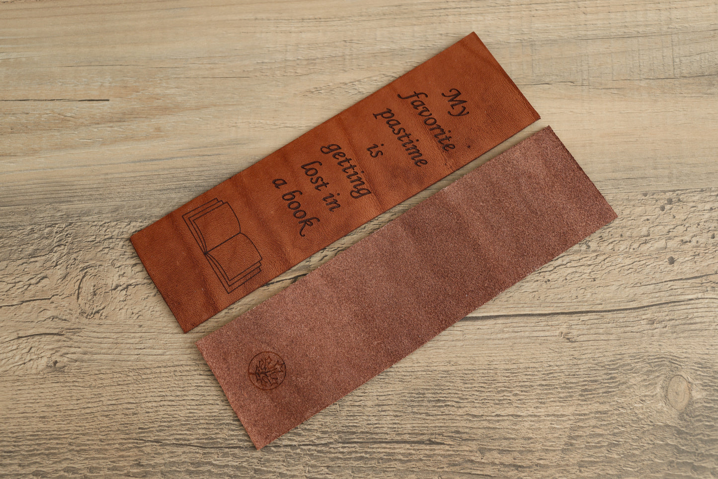 My Favorite Pastime - Leather Bookmark