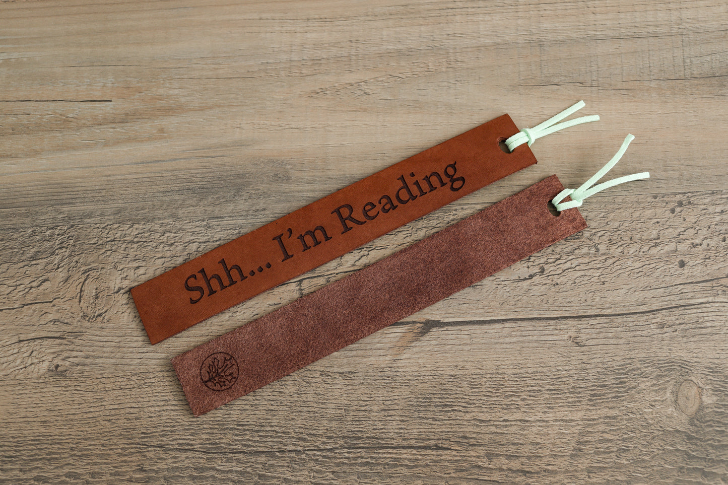 Shh... I'm Reading - Leather Bookmark