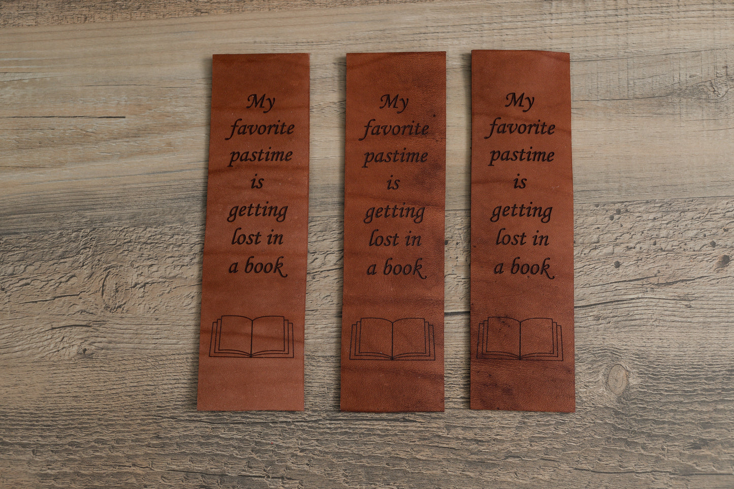 My Favorite Pastime - Leather Bookmark