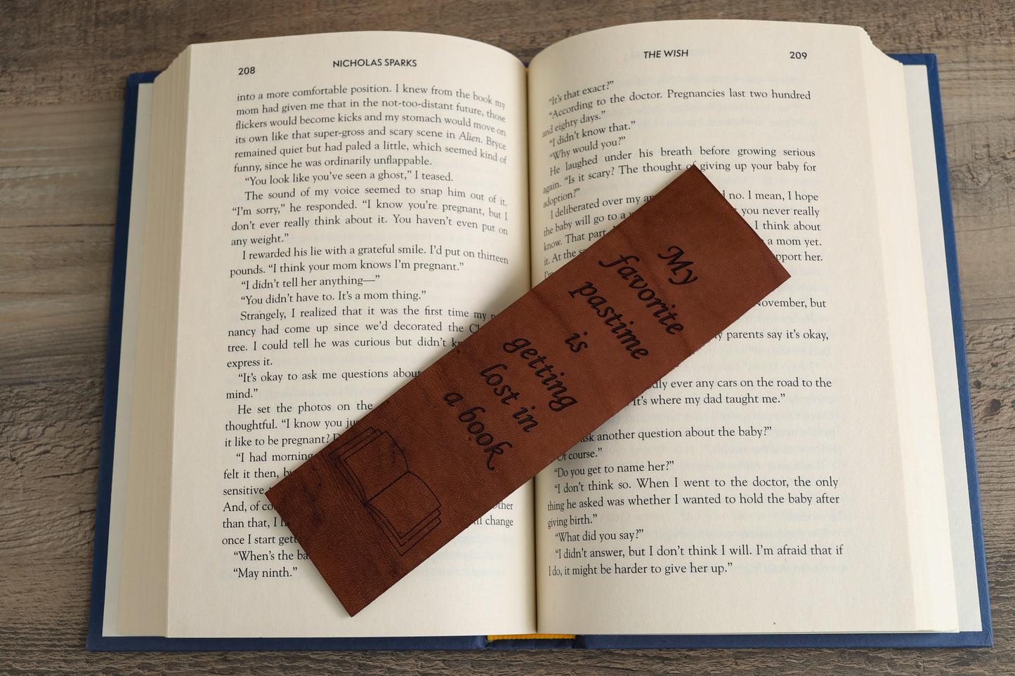 My Favorite Pastime - Leather Bookmark