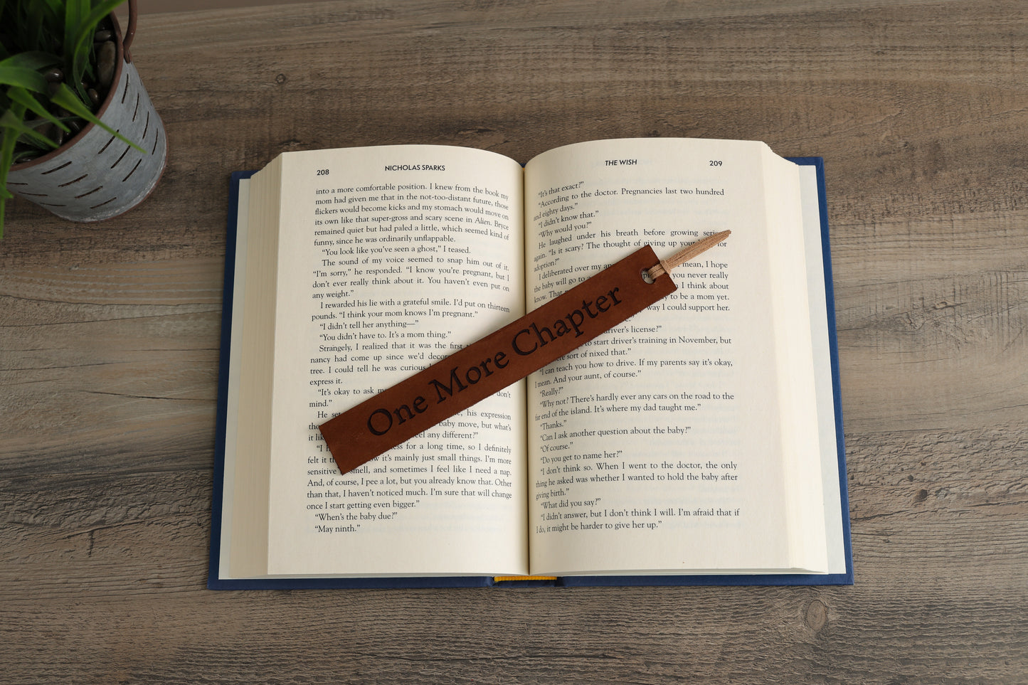 One More Chapter - Leather Bookmark