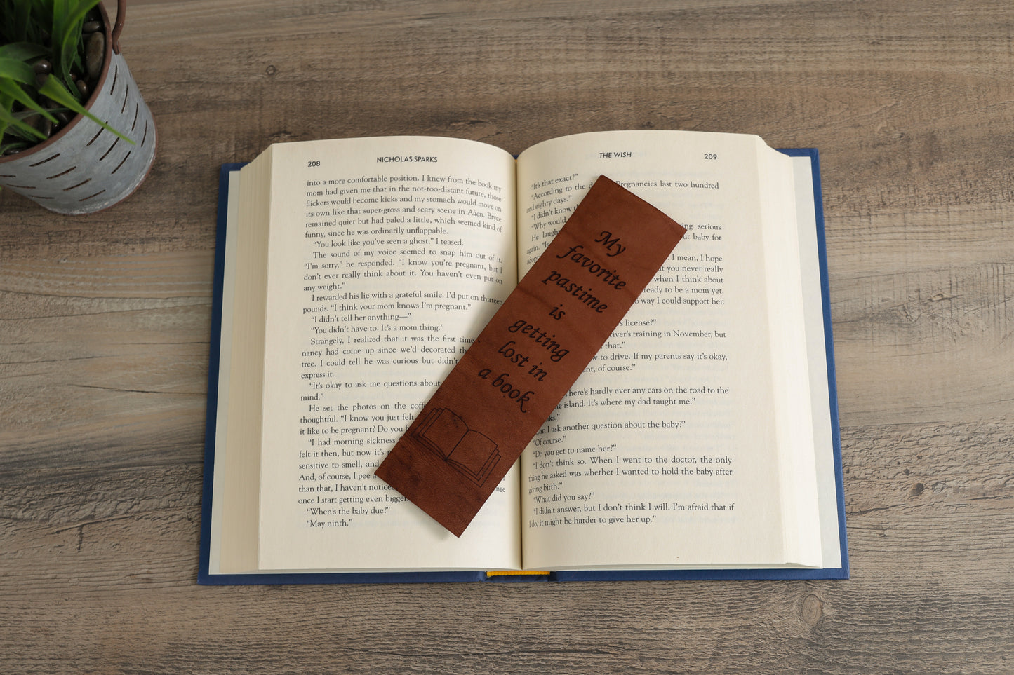 My Favorite Pastime - Leather Bookmark