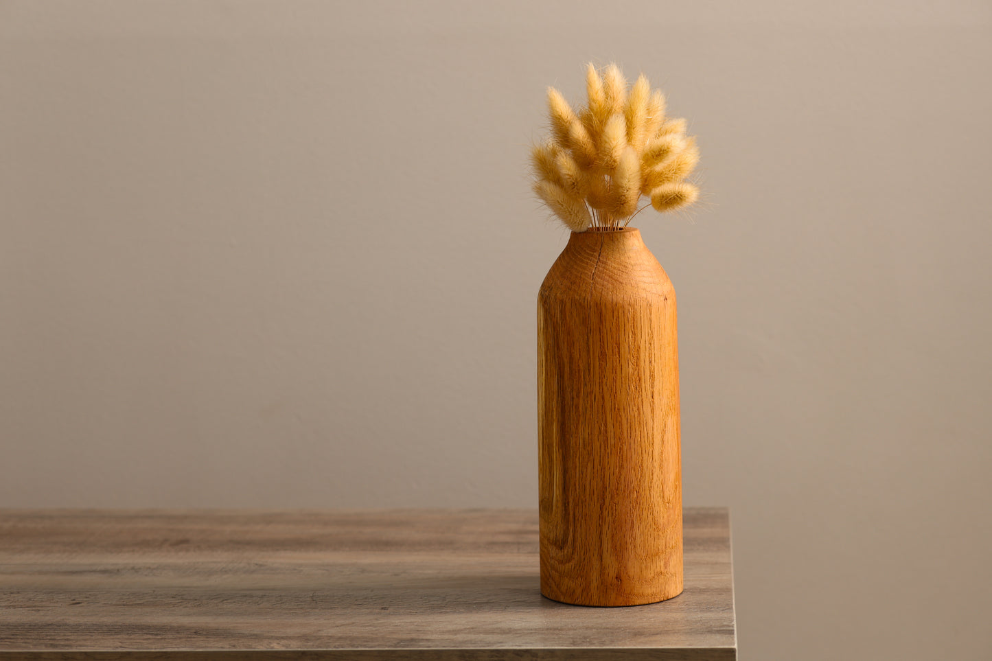 Tall Spalted Oak Dry Floral Vase