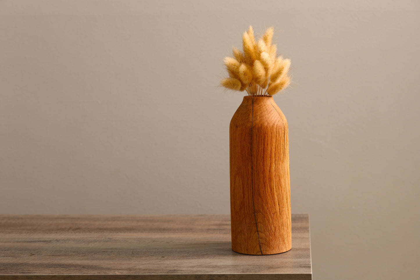 Tall Spalted Oak Dry Floral Vase