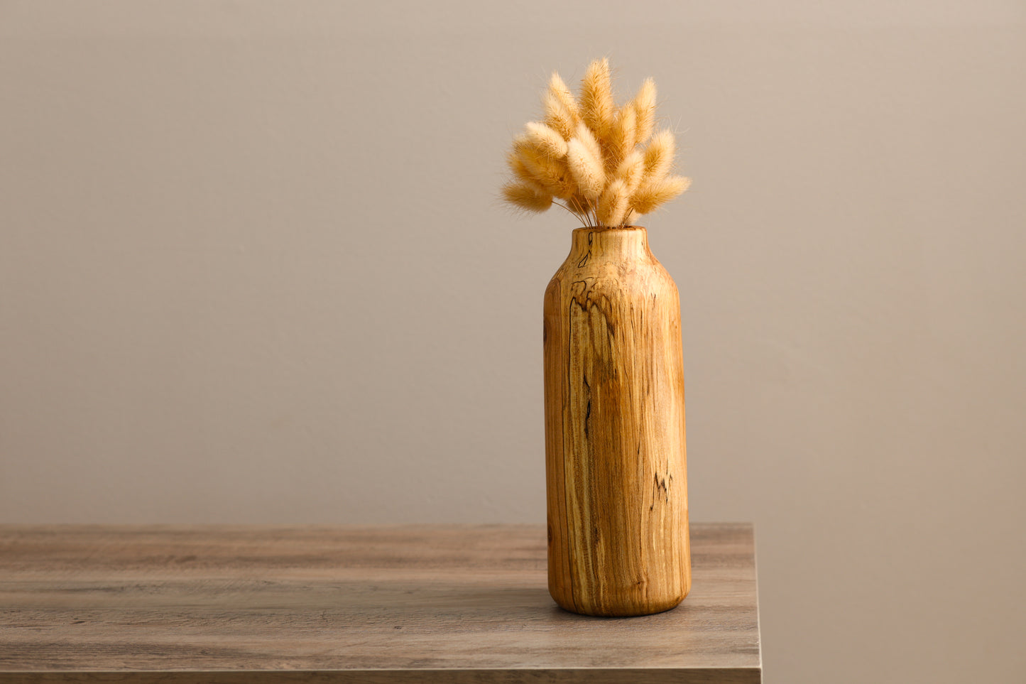 Tall Spalted Maple Dry Floral Vase #1