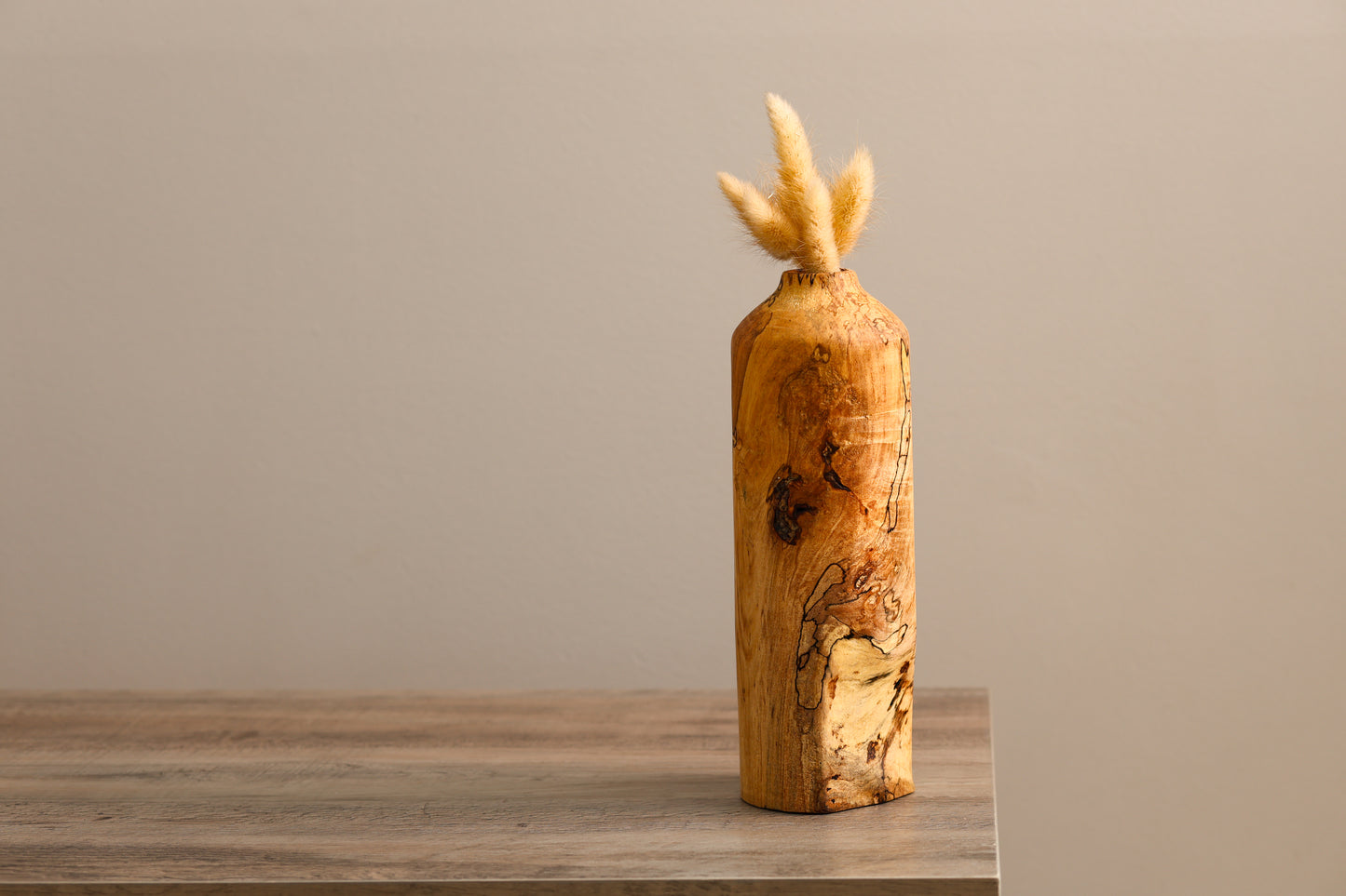 Tall Spalted Maple Dry Floral Vase #2