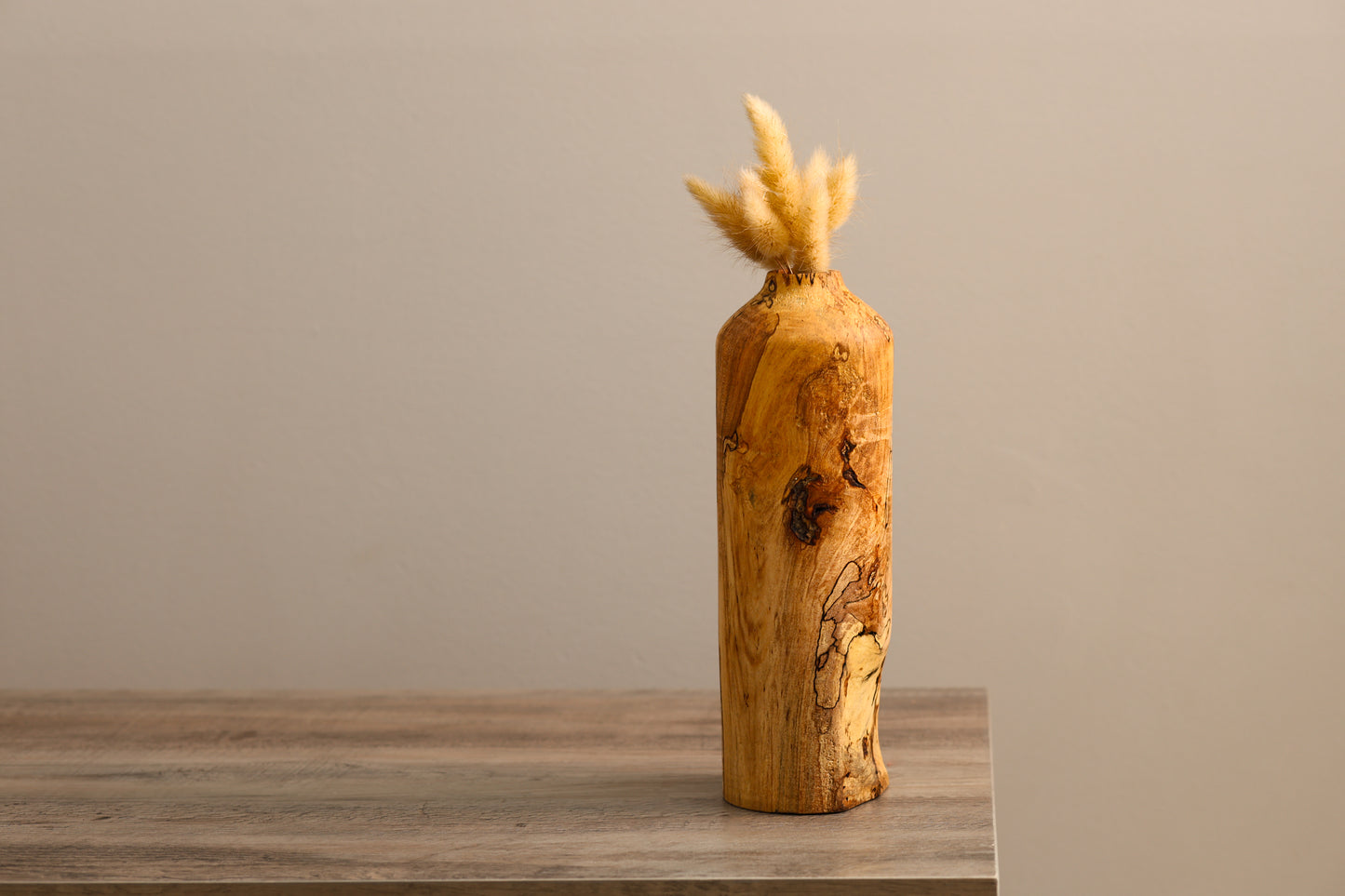 Tall Spalted Maple Dry Floral Vase #2