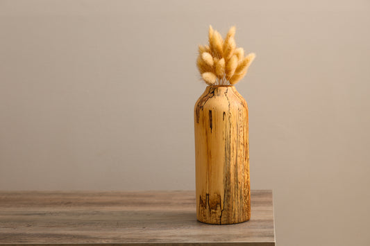 Tall Spalted Maple Dry Floral Vase #3