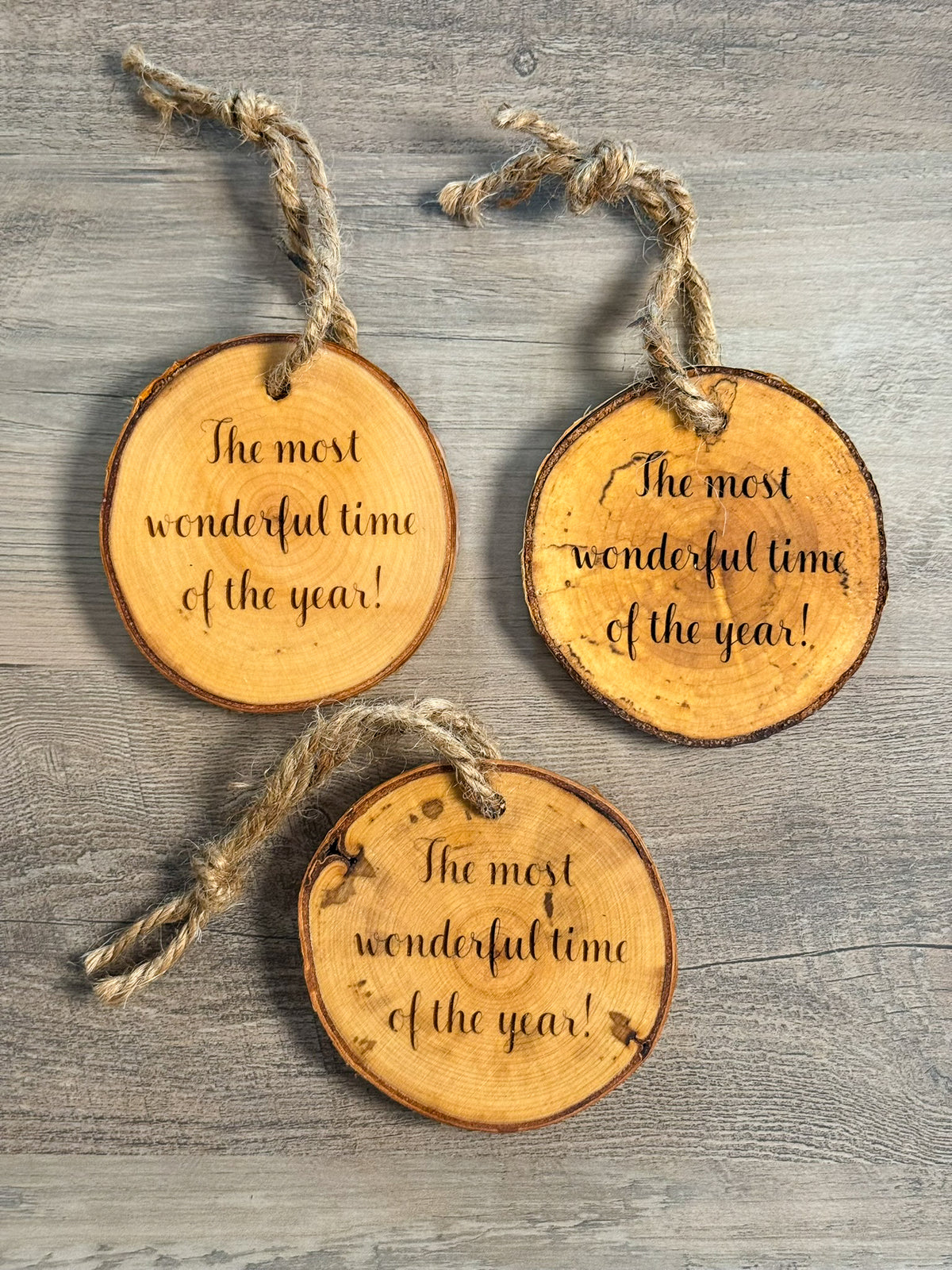 Birch Wood Ornaments