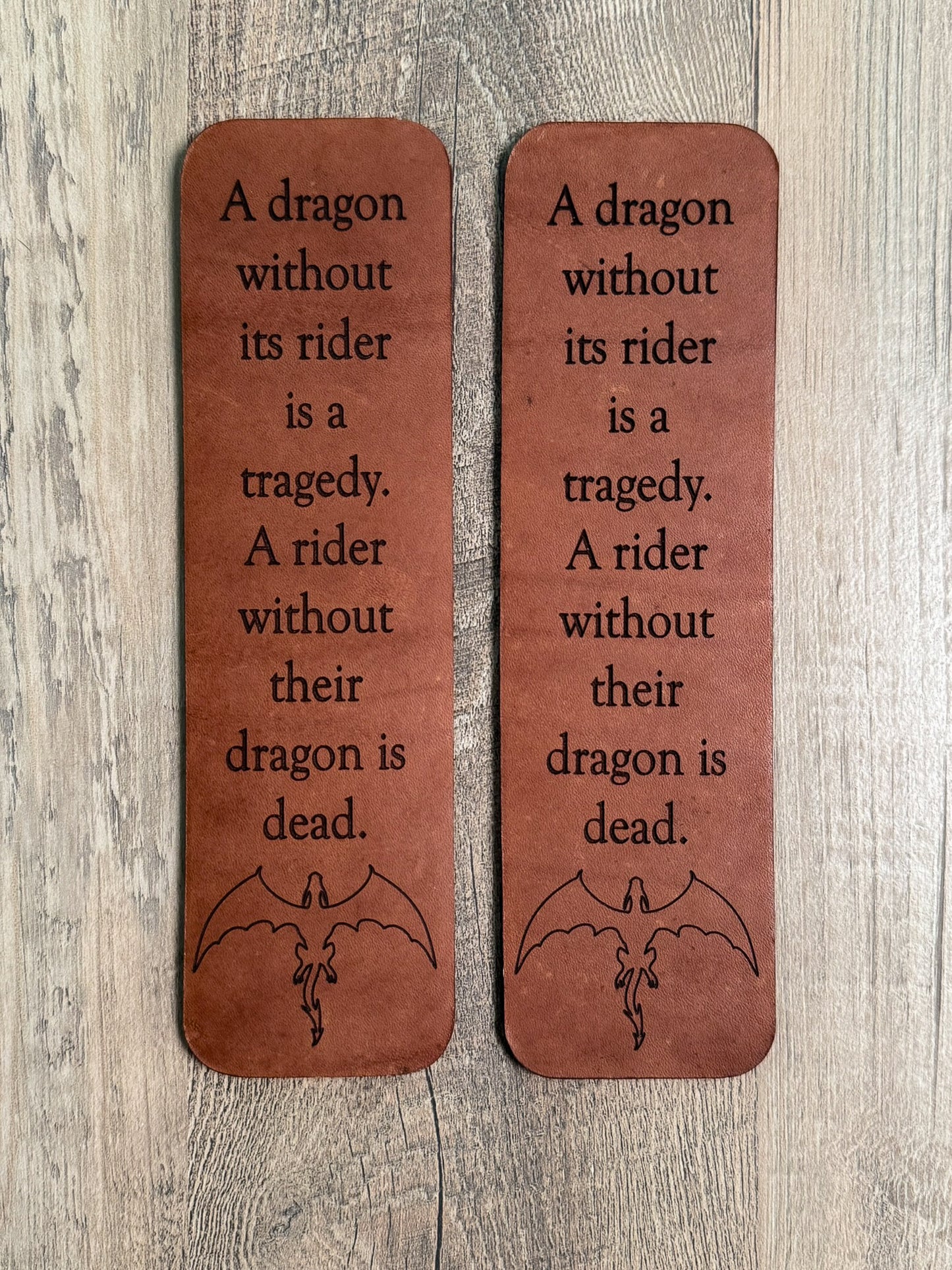 A Dragon Without Its Rider - Leather Bookmark (FW)