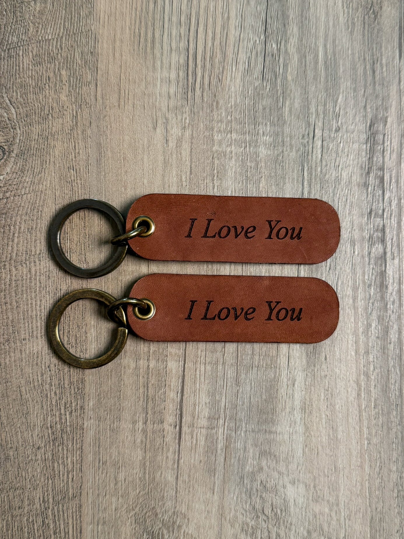 I Love You - Leather Keychain