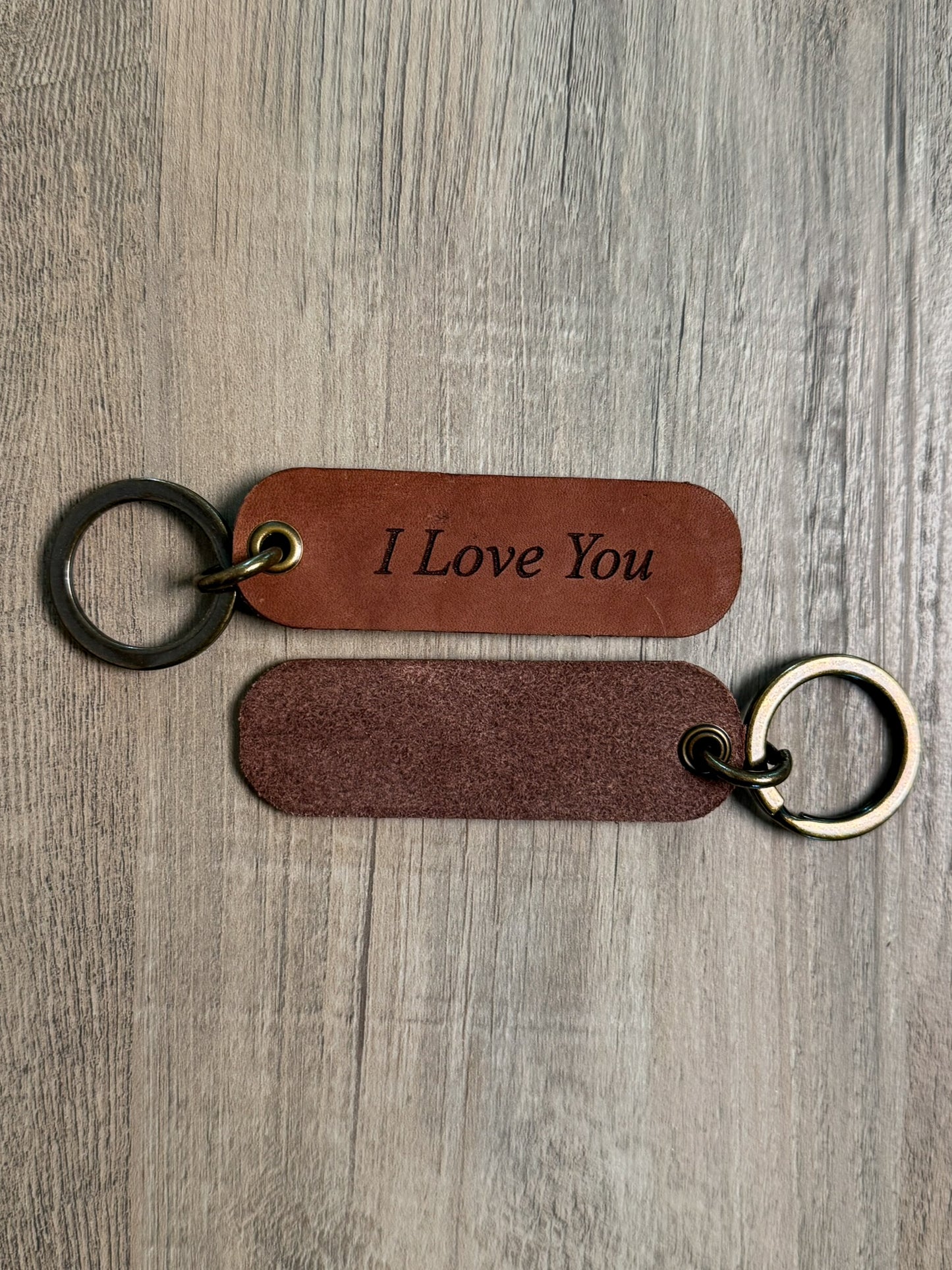 I Love You - Leather Keychain