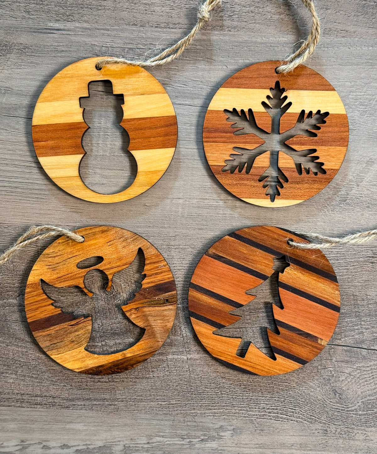 Round Wooden Ornaments